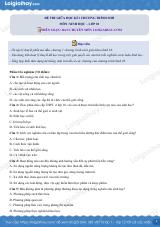 Đề thi giữa kì 1 Sinh 10 Kết nối tri thức - Đề số 8